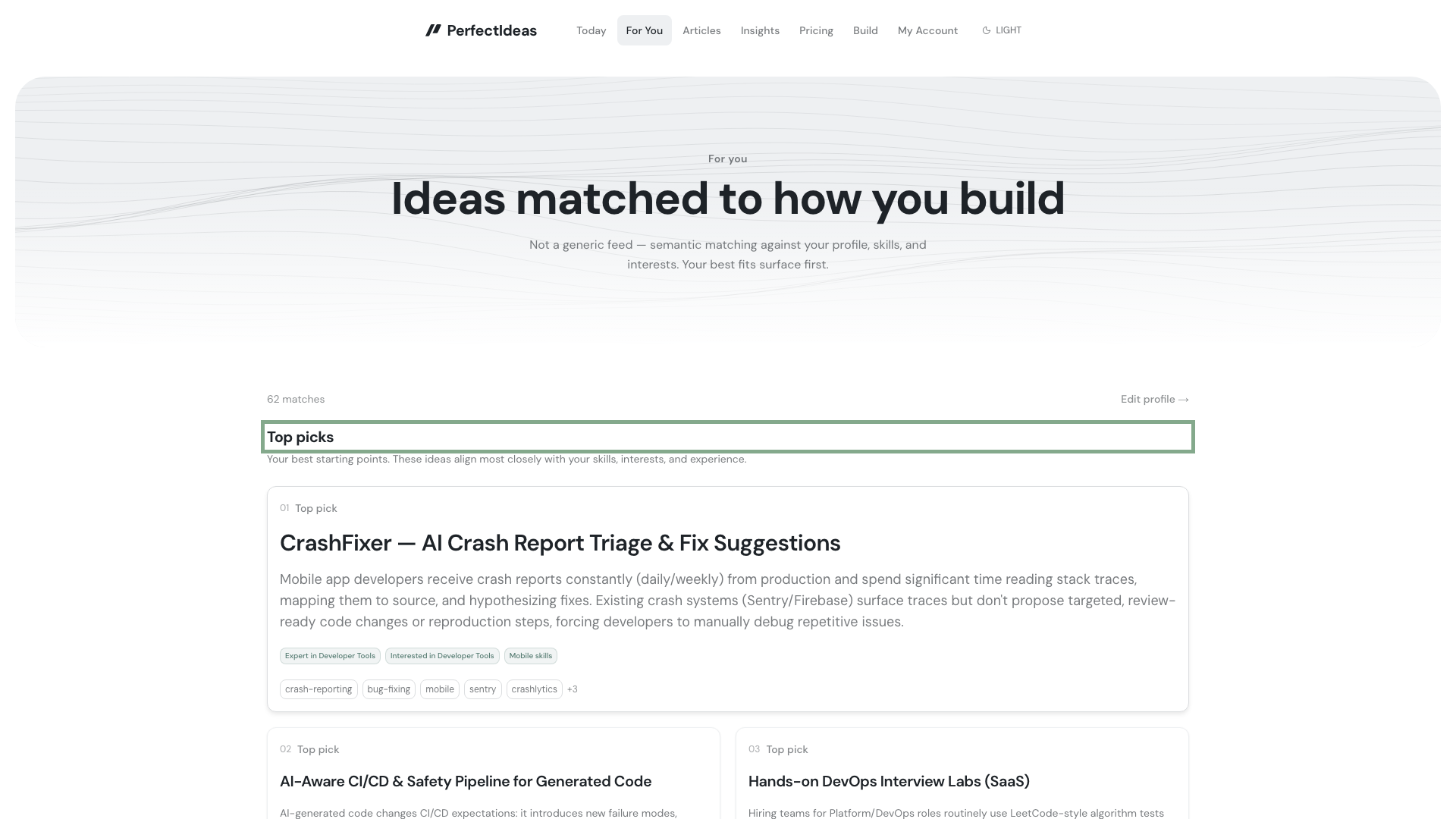 Browse filter and list